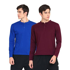 Deals, Discounts & Offers on Men - Ap'pulse Men's Long Sleeve Mandarin Collar (Pack of 2)