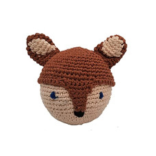Deals, Discounts & Offers on Toys & Games - Captain Zack Crochet Fox Interactive Chew Dog Toy | Hand-Made with AZO Free Dye & Safe to Use Yarn | Brown & Beige