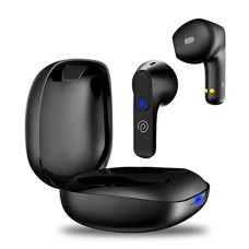 Deals, Discounts & Offers on Headphones - PTron Newly Launched Basspods P251 Bluetooth V5.1 Wireless Earphones, 13mm Drivers, Stereo Sound & Stereo Calls, 28Hrs Playtime, Touch Control TWS Earbuds, Voice Assist & IPX4 Water Resistant (Black)