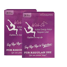 Deals, Discounts & Offers on Health & Personal Care - Wish-On Active Anergy Anion Regular Panty Liners For Womens | Panty Liners For Regular Use Non Period Days | Size-Regular | 40 Pcs