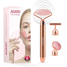 Deals, Discounts & Offers on  - AGARO 3-In-1 Electric Rose Quartz Face Roller, Facial Roller Kit for Face, Eye, Neck, Jade Roller, Anti-Aging Facial Massager