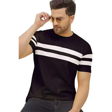 Deals, Discounts & Offers on Men - LookMark Men's Stylish Cotton Blend Printed Striped Polo Tshirt