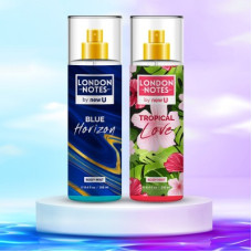 Deals, Discounts & Offers on  - London Notes Body Mist 250ml Pack of 2 , Tropical Love + Blue Horizon, 500ml Eau de Toilette - 500 ml(For Men & Women)