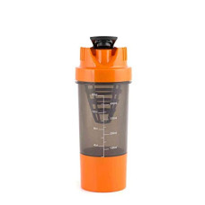Deals, Discounts & Offers on  - Haans ShakeMe Protein Gym Shaker Bottle 500 ml (Orange)