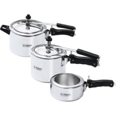 Deals, Discounts & Offers on Cookware - Flipkart SmartBuy Classic 2 L, 3 L, 5 L Induction Bottom Pressure Cooker(Aluminium)
