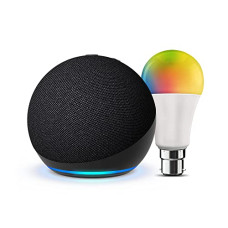 Deals, Discounts & Offers on  - All-New Echo Dot (5th Gen, Black) Combo with Syska 12W Smart Color Bulb