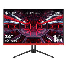 Deals, Discounts & Offers on  - ZEBRONICS 24 inch 165Hz Gaming Monitor with FHD 1080p, IPS Panel, 1ms MPRT, HDR10, Free sync Support, HDMI, DP, 250 Nits max, 16.7M Colors, Built-in Speakers and Ultra Slim Bezel Less Design ZEB-S24A
