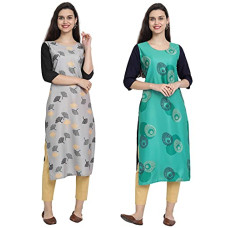 Deals, Discounts & Offers on Women - Sancom Women's Crepe Regular Kurta