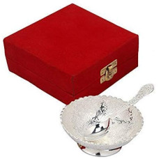 Deals, Discounts & Offers on  - SWAY HOME DECOR Metal Floral Dessert Bowl - 0.10L, 2 Piece, Silver