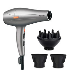 Deals, Discounts & Offers on  - AGARO HD-1124 2400 Watts Professional Hair Dryer with AC Motor, 2 Concentrator Nozzle, Diffuser, Hot and Cold Air, 2 Speed 3 Temperature Settings with Cool Shot