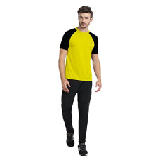 Deals, Discounts & Offers on Men - FTX Men's Cut & Sew Regular Fit T-Shirt (774-PO1_Yellow