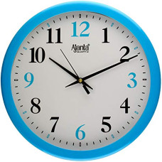 Deals, Discounts & Offers on  - Ajanta Plastic Square Wall Clock for Home/Kitchen/Living Room/Office (Blue, Step Movement)
