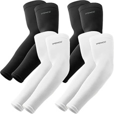 Deals, Discounts & Offers on  - YQXCC 4 Pairs UV Sun Protection Arm Sleeves - Tattoo Cover Up - UPF 50 Sports Compression Cooling Sleeve