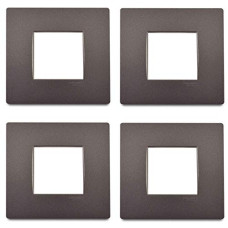Deals, Discounts & Offers on Home Improvement - Schneider Electric Opale-2 Module Grid and Cover Plate, Gleaming Grey (Pack of 4)