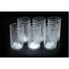 Deals, Discounts & Offers on Sunglasses & Eyewear Accessories - ZooY (Pack of 6) Cool Glass Set of 6 Water Glass / Juice Glass / Drinking Glass Set Water/Juice Glass(250 ml, Plastic, Clear)