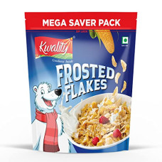 Deals, Discounts & Offers on  - Kwality Frosted Flakes - Made with Golden Corns, 99% Fat Free, Natural Source of Vitamin, Iron and Protein 1Kg [Pack of 1]