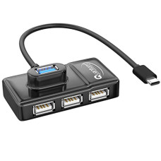 Deals, Discounts & Offers on  - Quantum 4 Port USB C hub (Type C to 4 USB-A Ports), 1 Port 3.0 & 3 Port 2.0 High Speed Data Transfer, Plug Play Usage, Compatible with Laptop, MacBook, PC and Other Type-C Devices, QHM7532 (Black)