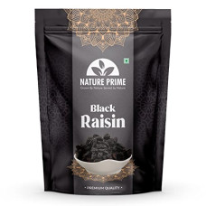 Deals, Discounts & Offers on  - Nature prime Black Raisins 500 gm| Kismis | Rich in Iron & Vitamin B | Seedless Green Kishmish | Healthy Snacks | Dry Fruits