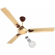 Deals, Discounts & Offers on  - LONGWAY Creta P1 1200mm/48 inch with remote High Speed Anti-dust Decorative 5 Star Rated Ceiling Fan 400 RPM with 2 Year Warranty (Golden)