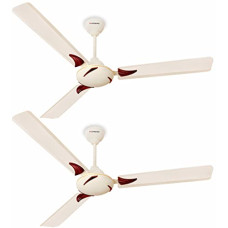 Deals, Discounts & Offers on  - Longway Creta P2 1200 mm/48 inch Ultra High Speed 3 Blade Anti-Dust Decorative 5-Star Rated Ceiling Fan (Ivory, Pack of 2)