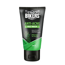Deals, Discounts & Offers on Beauty Care - Biker's Anti-Acne Mens' Face Wash with Mahaneem and Tea Tree Oil for Oil-free, Clear and Soft Skin, Face Wash