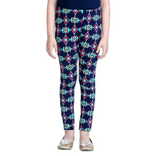 Deals, Discounts & Offers on  - Naughty Ninos Girls Navy Blue Printed Ankle-Length Legging