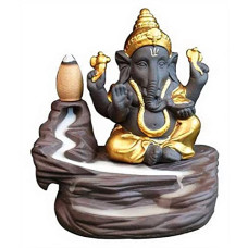 Deals, Discounts & Offers on  - Jik Store Back-Flow Monk Ganesh Incense Burner with 10 Cones Backflow Ganesh Smoke Fountain