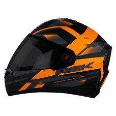 Deals, Discounts & Offers on  - Steelbird SBA-1 R2K ISI Certified Full Face Graphic Helmet in Matt Finish (Large 600 MM, Matt Black Orange with Smoke Visor)