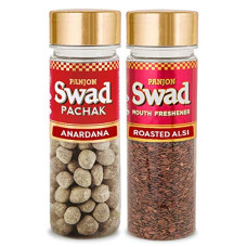 Deals, Discounts & Offers on  - Panjon Swad Anardana & Roasted Alsi Pachak (Mukhwas Mouth Fresheners) 2 Bottles, 240g