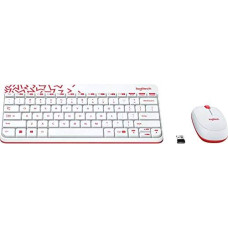 Deals, Discounts & Offers on  - (Renewed) Logitech MK240 Wireless Keyboard and Mouse Combo (White&Vivid Red)