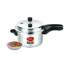 Deals, Discounts & Offers on Cookware - Pigeon by Stovekraft Inox Stainless Steel 5 Litre (14046), Induction Base Pressure Cooker, Outer Lid, Silver