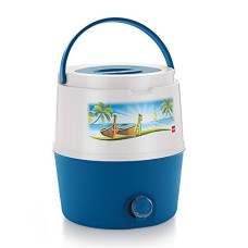 Deals, Discounts & Offers on  - Cello Kool Star Plastic Insulated Water Jug, 20 litres, White/Blue