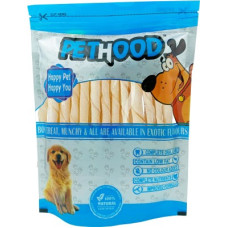 Deals, Discounts & Offers on  - PET HOOD Rawhide Twisted White Sticks 400 gram, Dog Chew Calcium Stick Milk Dog Chew(400 g, Pack of 1)