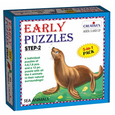 Deals, Discounts & Offers on  - Creative Educational Aids - Early Puzzles Step 2  Sea Animals