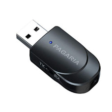 Deals, Discounts & Offers on Electronics - Pagaria 2 in 1 Bluetooth 5.0 Transmitter Receiver 3.5mm Stereo Audio Adapter with Mic, Easy Slide Switch Mode, Model: KN330