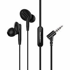 Deals, Discounts & Offers on Headphones - MAXOBULL Storm-X in-Ear Wired Earphones with Mic in line Remote Control, Tangle Free, Extra Bass & Powerful HD Sound with Passive Noise Cancellation 3.5MM Jack (Black)