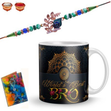 Deals, Discounts & Offers on  - EarnamMug Set(Rakhi Mug Roli Chawal Card)