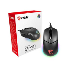 Deals, Discounts & Offers on  - MSI Clutch GM11 5000 Adjustable DPI Optical Wired Gaming Mouse with RGB USB Gaming Grade - Black