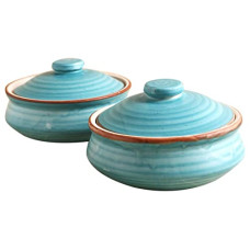 Deals, Discounts & Offers on Cookware - Wonderchef Teramo Stoneware 7 Inch Handi with Lid - Blue