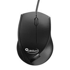Deals, Discounts & Offers on  - Quantum USB Wired Mouse, 1200 DPI Optical Sensor, Plug & Play Ergonomic Mouse for Comfortable All-Day Grip with 3-Button Design and clickable Scroll Wheel, USB 2.0 Mice