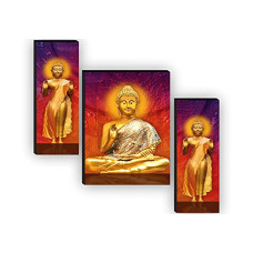 Deals, Discounts & Offers on  - SAF Set of 3 Buddha Paintings