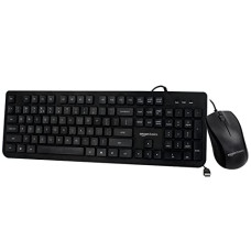Deals, Discounts & Offers on  - Amazon Basics Wired Keyboard and Optical Mouse Set for Windows, USB 2.0 Interface,
