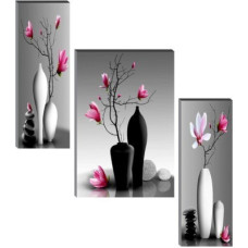 Deals, Discounts & Offers on  - Flower Pots Home Decor 3D Fine Art Print(12 inch X 18 inch)