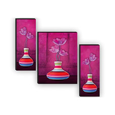 Deals, Discounts & Offers on  - SAF Set of 3 Flower Pot Paintings