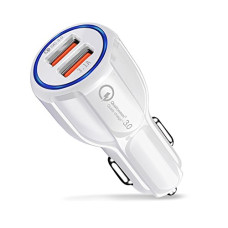Deals, Discounts & Offers on Mobile Accessories - TecMac TM-WC-WHT Dual Port Car Charger (White)