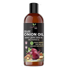 Deals, Discounts & Offers on  - Luxura Sciences 250 ML Onion Hair Oil with 14 Essential Oils, Multi-Purpose Hair Growth Oil/Serum For Complete Hair Treatment with Argan, Bhringraj, Hibiscus, Sesame,Amla,Sweet Almond, Olive and more (1)