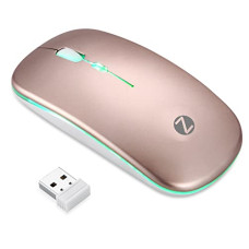 Deals, Discounts & Offers on  - Zoook Blade Wireless Mouse -Rechargeable 7 Colour mice/ RGB Breathing Lights/ 3 DPI Levels/ Auto Shut Down/ Silent Click Technology/ 600 Mah Battery/ Light Weight/ Plug and Play (Rose Gold)