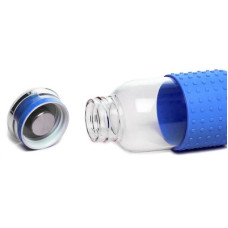 Deals, Discounts & Offers on  - Signoraware Aqua Tone Glass Water Bottle, 360ml/18mm, Blue -- aqua tone glass 360 ml 360 ml Bottle(Pack of 1, Clear, Blue, Glass)