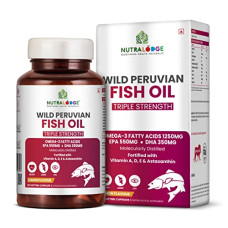 Deals, Discounts & Offers on  - Nutralodge Fish Oil Capsules - Omega 3 Triple Strength Capsules - 1250 mg (EPA - 550 mg, DHA - 350 mg) with Zesty Lemon Flavour - 60 Soft gel