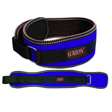 Deals, Discounts & Offers on  - Aurion Body Squad Weight Lifting Belt Pro Quality Neoprene Back Support Belt With Speed Grip Strip Closure And Stainless Steel Hook and Loop Design - 6 Wide Soft Feel Padding (Blue, LARGE)
